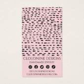 Dotty Earning Ketting Pink Jewelry Display Card Visitekaartje (Achterkant)