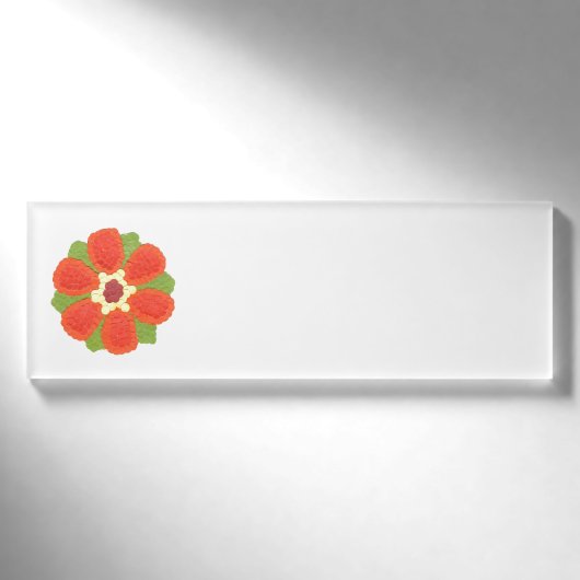 Dotty Flower Name Tag (Voorkant)