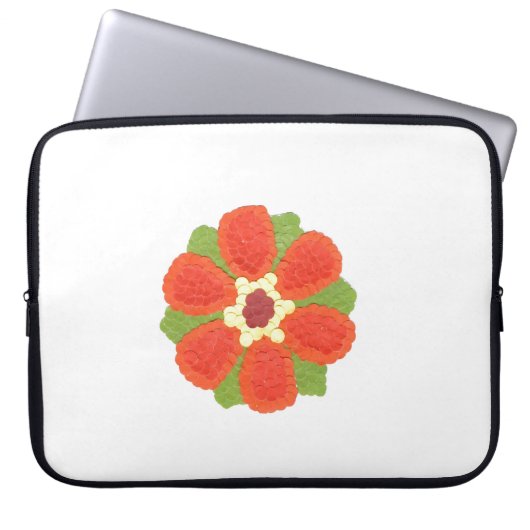 Dotty Flower Neopree-laptophoes Laptop Sleeve (Voorkant)