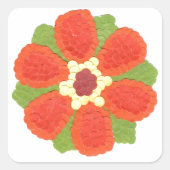 Dotty Flower Rectangular Sticker (Voorkant)