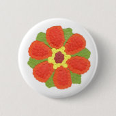 Dotty Flower Round Badge Ronde Button 5,7 Cm (Voorkant)