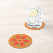 Dotty Flower Scalloped Kartonnen Onderzetters (Insitu)