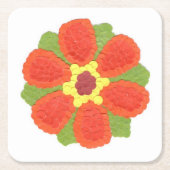 Dotty Flower Square Paper Onderzetter (Voorkant)