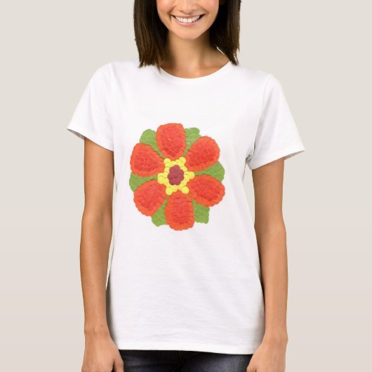Dotty Flower Vrouwen Football T-shirt (Voorkant)