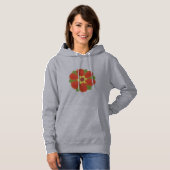 Dotty Flower Women's Basic Hooded Sweatshirt (Voorkant volledig)