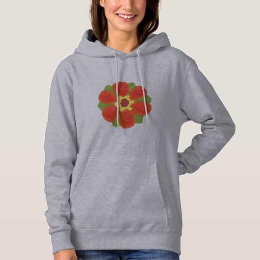 Dotty Flower Women's Basic Hooded Sweatshirt (Voorkant)