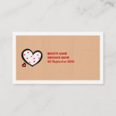 Dotty Hearts kraft Place Card Plaatskaartje (Achterkant)