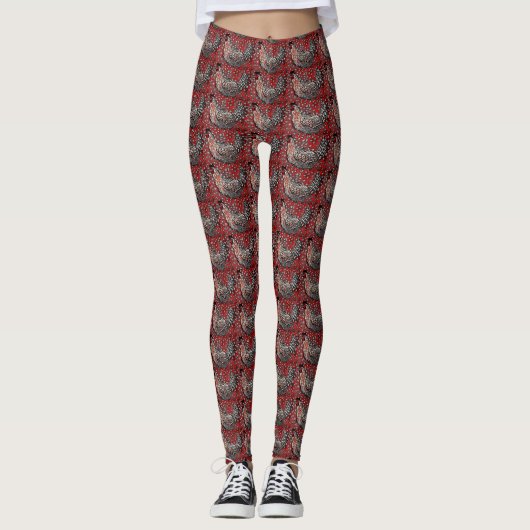 Dotty Hen Patterned Leggings (Voorkant)