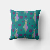 Dotty Llama over Blauwgroen Kussen (Achterkant)