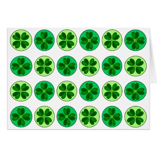Dotty Lucky Shamrocks Kaart (Voorkant Horizontaal)