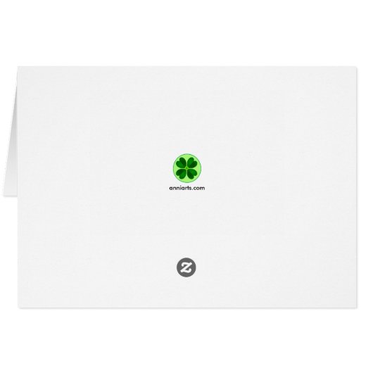 Dotty Lucky Shamrocks Kaart (Achterkant Horizontaal)