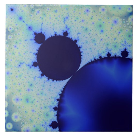 Dotty Mandelbrot Ceramic Tile Tegeltje (Voorkant)