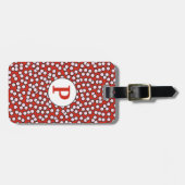 Dotty Monogram Patroon Bagagelabel (Voorkant horizontaal)