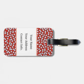 Dotty Monogram Patroon Bagagelabel (Achterkant horizontaal)