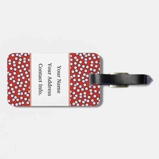 Dotty Monogram Patroon Bagagelabel (Achterkant horizontaal)