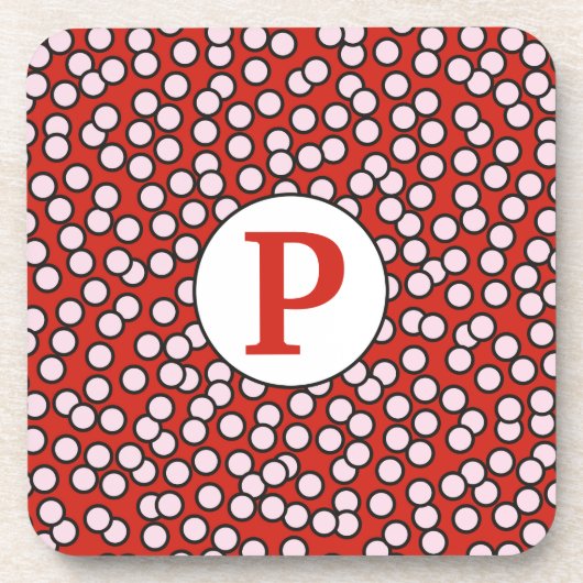 Dotty Monogram Patroon Bier Onderzetter (Voorkant)