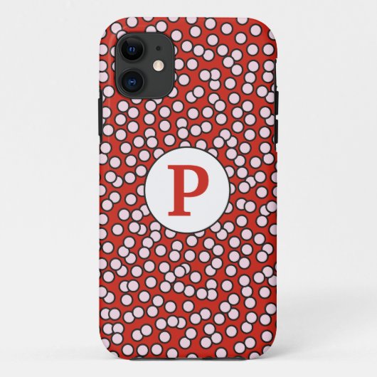 Dotty Monogram Patroon Case-Mate iPhone Case (Achterkant)