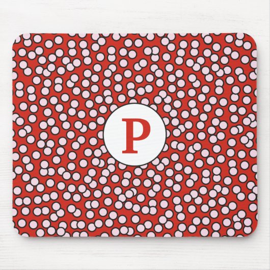 Dotty Monogram Patroon Muismat (Voorkant)