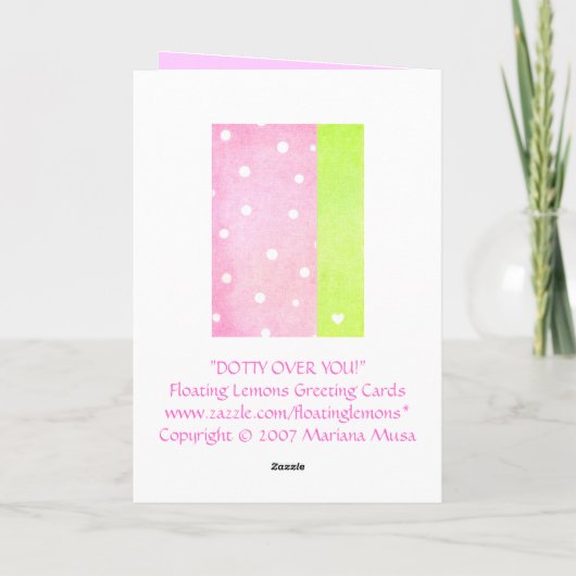 Dotty over jou! Moederdagkaart Kaart (Achterkant)