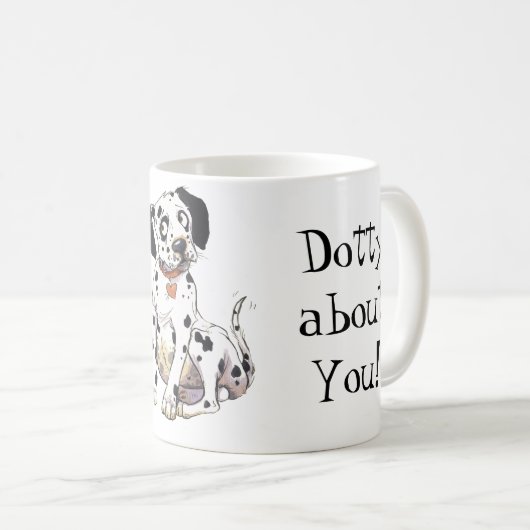 Dotty over jou. Mok Dalmatiërs (Voorkant rechts)