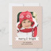 Dotty over Kerstmis Moderne Foto Holiday Card Feestdagenkaart (Voorkant)