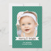 Dotty over Kerstmis Ultramarine Foto Holiday Feestdagenkaart (Voorkant)