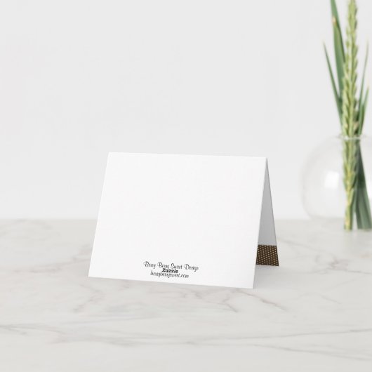 Dotty Owls Baby bedankkaart (Achterkant)