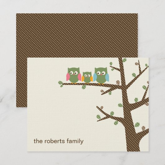 Dotty Owners Bedankt voor het uitnodigen van kaart (Voorkant / Achterkant)