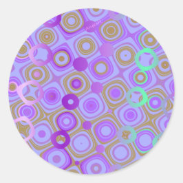 Dotty Paars 1 Classic Round Sticker AH2010