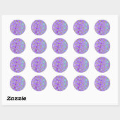 Dotty Paars 1 Classic Round Sticker AH2010 (Vel)