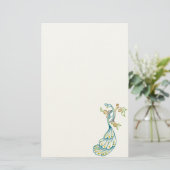 Dotty Peacock Color Briefpapier (Staand voorkant)