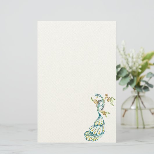 Dotty Peacock Color Briefpapier (Staand voorkant)