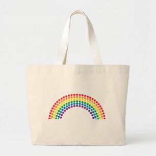 Dotty Rainbow Grote Tote Bag