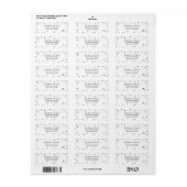 Dotty Return Adres Sticker // Zwart & Wit (Full Sheet)