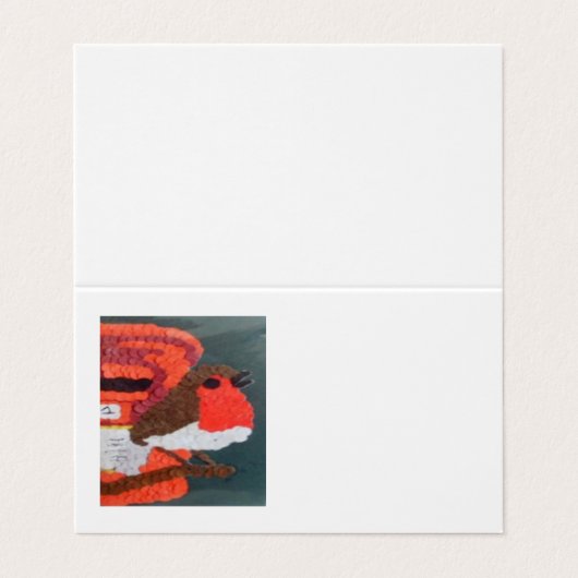 Dotty Robin Tent Folded Visitekaartje (Buitenkant ongevouwen)