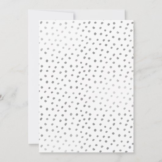 Dotty Silver Graduation Aankondigingen (Achterkant)