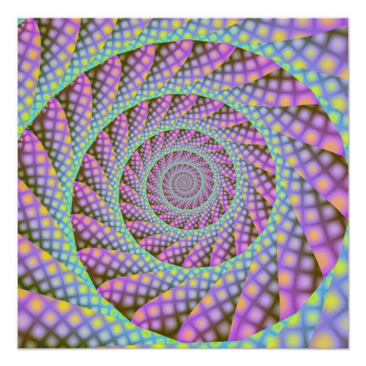 Dotty Spiral Zazzle Perfect Poster (Voorkant)
