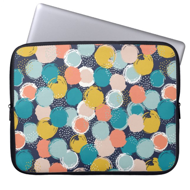 Dotty Spot Pattern-laptophoes Laptop Sleeve (Voorkant)