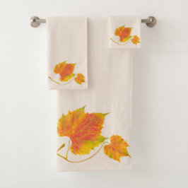 Dotty Spotty Herfst op een Bathroom Towel Set Bad Handdoek