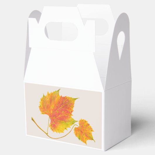 Dotty Spotty Herfst op een Gable Favor Box Bedankdoosjes (Geopend)