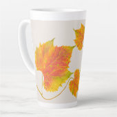 Dotty Spotty Herfst op een Grote Latte Mok (Linkerhoek)