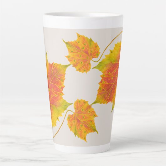 Dotty Spotty Herfst op een Grote Latte Mok (Voorkant)