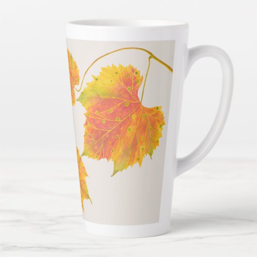 Dotty Spotty Herfst op een Grote Latte Mok (Rechts)