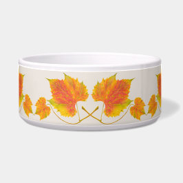 Dotty Spotty Herfst op een grote salad Bowl Voerbakje