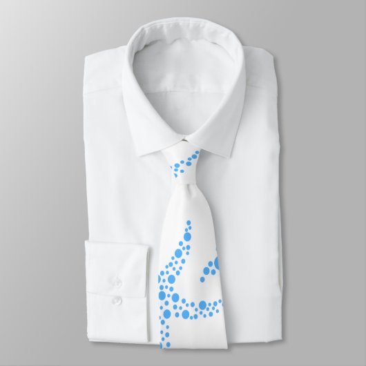 Dotty Starfish Pattern in Blue and White. Stropdas (Gebonden)