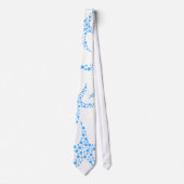 Dotty Starfish Pattern in Blue and White. Stropdas (Voorkant)
