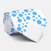 Dotty Starfish Pattern in Blue and White. Stropdas (Opgerold)