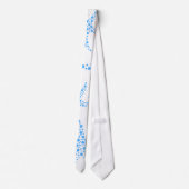 Dotty Starfish Pattern in Blue and White. Stropdas (Achterkant)
