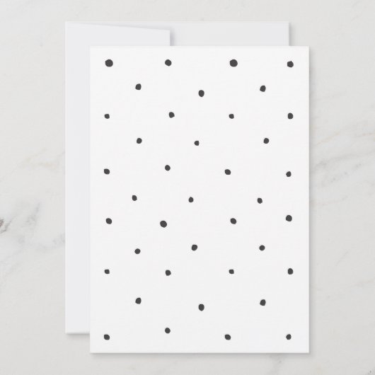 Dotty Stippen Baby shower Uitnodiging (Achterkant)