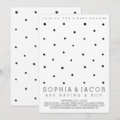 Dotty Stippen Baby shower Uitnodiging (Voorkant / Achterkant)